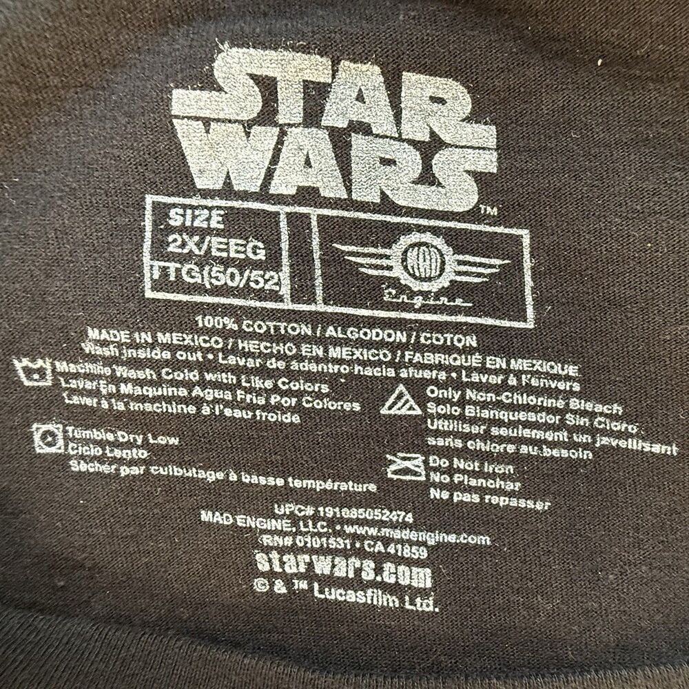 Star Wars Shirt Mens 2XL Black Neon The Mighty Vader Comic Cover Graphic Tshirt - Picture 2 of 2